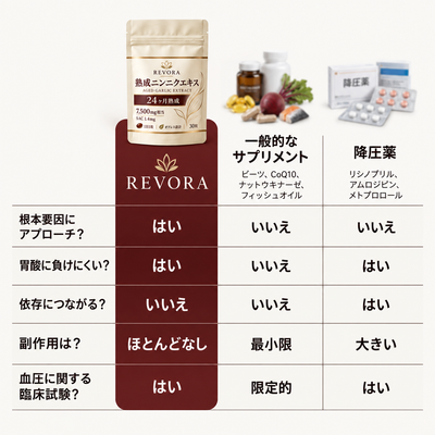 熟成ニンニクエキス — 血圧の薬だけでは補えない「血管の内側」のケア